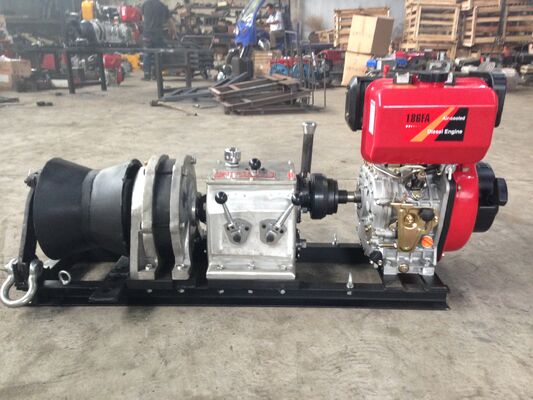 Купить Дизельная кабельная лебедка мощностью 5 тонн с высокоскоростной работой для установки линии электропередачи online manufacture