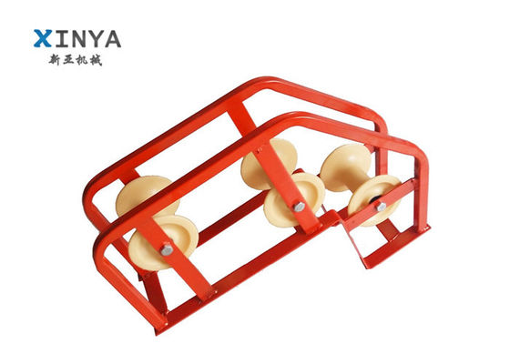 10KN номинальной нагрузки кабельного углового роллера с трехслойной нейлоновой роллевой конструкцией для коррозии и износостойкости кабельной тяги