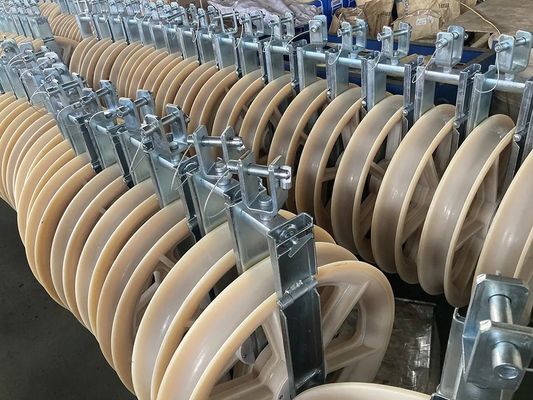 822 мм большой диаметр тяжелой кабельной шкивы блок с нейлоновым колесом для строительства воздушных линий