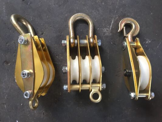 Блок-тали из алюминиевого сплава с полиамидным колесом и боковой конструкцией для стального каната для тяжелых условий подъема